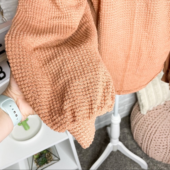 Pink Lily NEW Orange Textured Knit Sweater - Picture 3 of 4